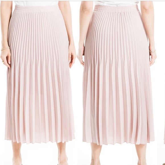 MAX STUDIO NWT Pleated Midi Elastic Waistband Lined Skirt Size Medium - Picture 3 of 11